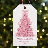 Pink Christmas Tree Pink Bow Cadeaulabel