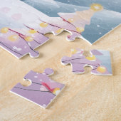 Pink Christmas Tree Town Legpuzzel (Zijkant)