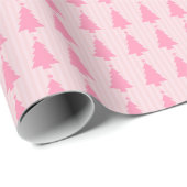 Pink Christmas Trees - Modern Holiday Pattern Cadeaupapier (Rol Hoek)
