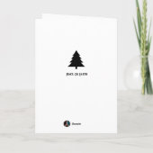 Pink Christmas trees with snowflakes Kaart (Achterkant)