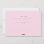 Pink Christmas Typography Joy Love Peace Hope Feestdagenkaart (Achterkant)