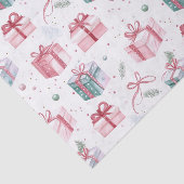 Pink Christmas Vintage Gift Packages Tissue Paper Tissuepapier (Detail)