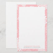 Pink Chrysanthemums Floral Pattern Briefpapier (Voorkant / Achterkant)
