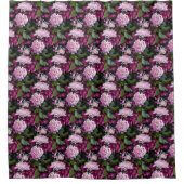 Pink Chrysanthemums Floral Pattern Douchegordijn (Voorkant)