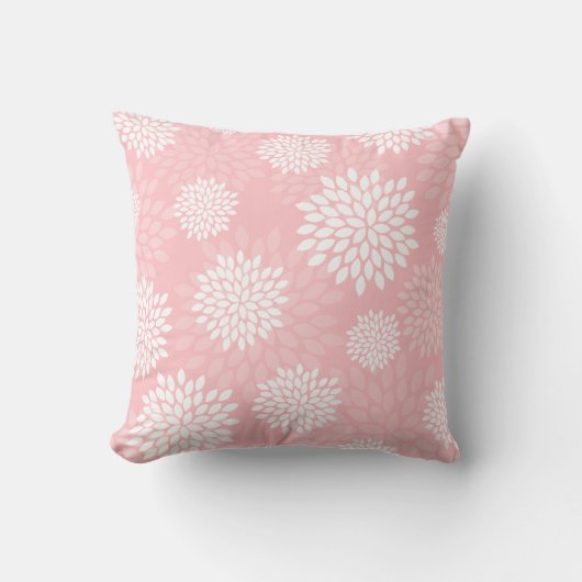 Pink Chrysanthemums Floral Pattern Kussen (Voorkant)