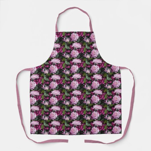 Pink Chrysanthemums Floral Pattern Schort (Voorkant)