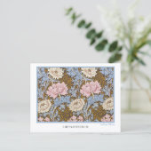 Pink Chrysanthemums Floral William Morris Briefkaart (Staand voorkant)