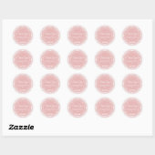 Pink Cielito Lindo Papel Picado Baby Shower Ronde Sticker (Vel)