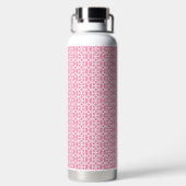 Pink Circle Pattern Water Bottle Waterfles (Achterkant)