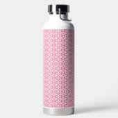 Pink Circle Pattern Water Bottle Waterfles (Links)