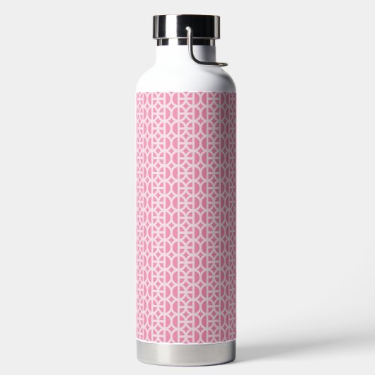 Pink Circle Pattern Water Bottle Waterfles (Links)