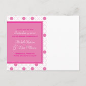 Pink Circle Save the Date Kaart (Achterkant)