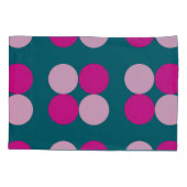 Pink Circles on Green Pillowcase Kussensloop (Achterkant-Links)