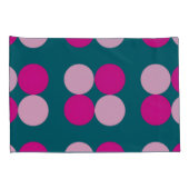 Pink Circles on Green Pillowcase Kussensloop (Achterkant-Rechts)