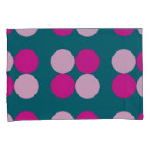 Pink Circles on Green Pillowcase Kussensloop (Voorkant-Rechts)