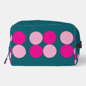 Pink Circles on Green Toilettasje (Achterkant)