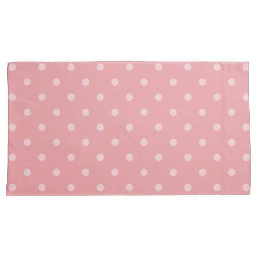Pink Circles Pattern Pair Of Pillowcases Kussensloop (Voorkant-Rechts)