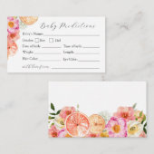 Pink Citrus Flowers Baby voorspellingen Kaart (Voorkant / Achterkant)