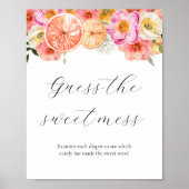 Pink Citrus Raad het Sweet Mess Baby shower teken Poster (Voorkant)