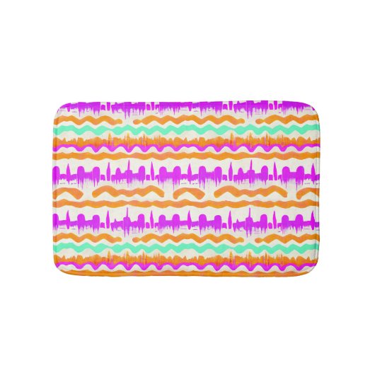 Pink City Urban Mural Graffiti Street Art Patroon Badmat (Voorkant)