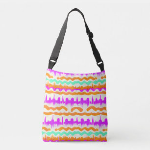 Pink City Urban Mural Graffiti Street Art Patroon Crossbody Tas