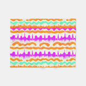 Pink City Urban Mural Graffiti Street Art Patroon Fleece Deken (Voorkant (Horizontaal))