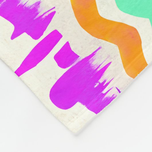 Pink City Urban Mural Graffiti Street Art Patroon Fleece Deken (Hoek)