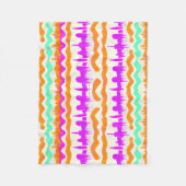 Pink City Urban Mural Graffiti Street Art Patroon Fleece Deken (Voorkant)