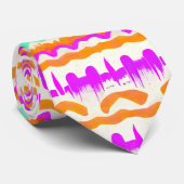 Pink City Urban Mural Graffiti Street Art Patroon Stropdas (Opgerold)