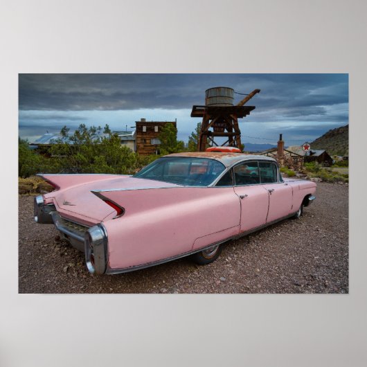 PINK CLASSIC CADDY CAR POSTER (Voorkant)