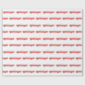 PINK CLASSIC CAR CADDY CHRISTMAS WRAPPING PAPER CADEAUPAPIER (Vlak)