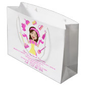 Pink Cleaning Housekeeper Utencils Shopping Bag Groot Cadeauzakje (Achterkant Gekanteld)