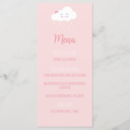 Pink Cloud Baby meisje Douche Menu