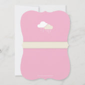 Pink Cloud Baby shower Invitation Kaart (Achterkant)