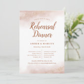 Pink Cloud bruiloft repetitie diner Kaart (Staand voorkant)