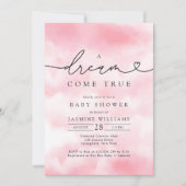 Pink Cloud Dream komt tot Baby shower Kaart (Voorkant)