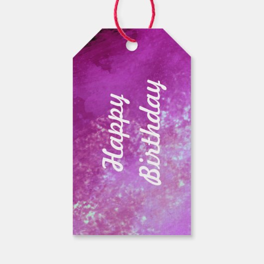 Pink Cloud Effect  Cadeaulabel (Achterkant)