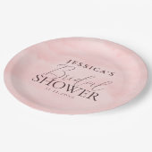 Pink Cloud Elegant Kalligrafie Vrijgezellenfeest Papieren Bordje (Gekanteld)