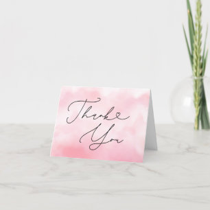 Pink Cloud Nine Baby shower Bedankkaart