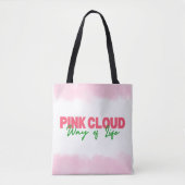 Pink Cloud Way of Life Canvas tas Sober Living (Voorkant)