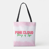Pink Cloud Way of Life Canvas tas Sober Living (Achterkant)