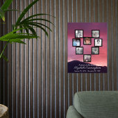 Pink Clouds at Sunset Photo Collage Heart   Acryl Bord