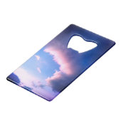Pink clouds creditkaart flessenopener (Voorkant Gekanteld)