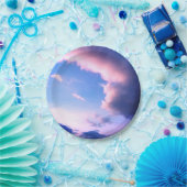 Pink clouds papieren bordje (Feest)