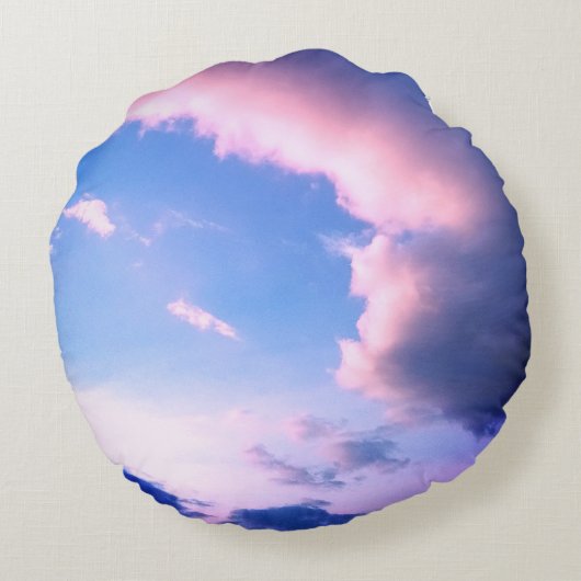 Pink clouds rond kussen (Achterkant)