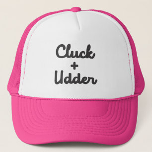 Pink Cluck en Udder Trucker Hoed Pet
