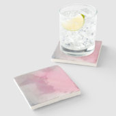 Pink coaster stenen onderzetter (Zijkant)