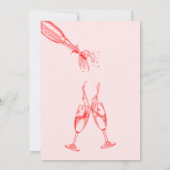 Pink Cocktail Birthday Invitation - Summer Vibe Kaart (Achterkant)