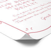 Pink Coffee Baby Shower Belly Sign Poster (Hoek)