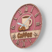 Pink Coffee Feminine Coffee Bar Decor Grote Klok (Hoek)